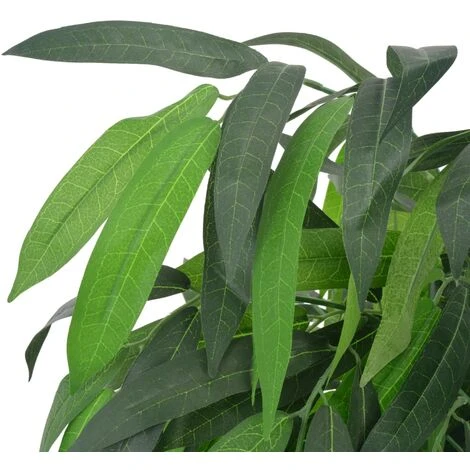 Albero Di Mango Artificiale Con Vaso Verde 140 Cm VidaXL - immagine 2