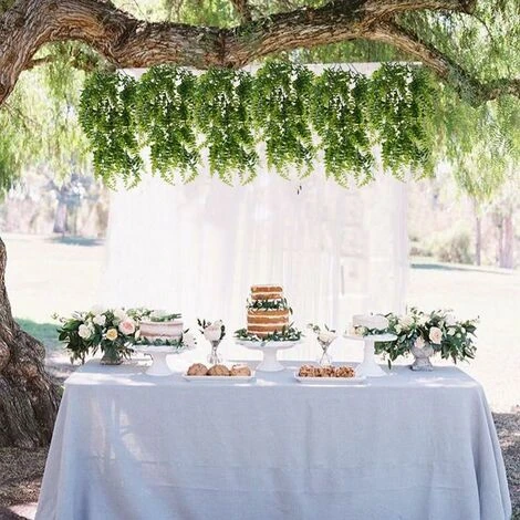 Fern Piante Artificiali Piante Pensili Piante Verdi Artificiali Piante Di Plastica Per Balcone Esterno Matrimonio In Vaso Decorazione Da Giardino 2 Pezzi - immagine 4