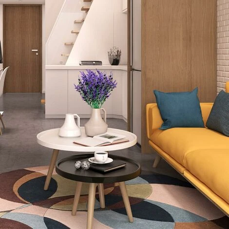 Fiori Artificiali Di Lavanda, Decorazione Di Bouquet Di Fiori Artificiali, Piante Artificiali Finte Per Decorazioni Da Giardino Per Interni Ed Esterni - 6 Pezzi / Viola - immagine 4