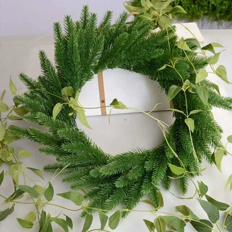 Pianta Artificiale Rami Di Aghi Di Pino Giardino Domestico Fai Da Te Decorazioni Per Feste Decorazione Per Soffitti Decorazione Per Ciondolo Decorazione Per Scena Di Natale Calda 10 Pezzi - immagine 4