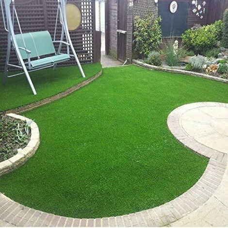 Prato Sintetico 7 Mm Manto Erboso Finta Erba Per Giardino Tappeto Erboso Esterno – 1x5 M - immagine 5