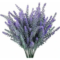 4 Pezzi Di Fiori Artificiali Lavanda Artificiale 5 Teste Simulazione Fiore Mazzo Fiori Finti Bouquet Di Decorazioni Per Matrimoni Per Feste In Giardino In Casa - Viola