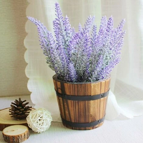 4 Pezzi Di Fiori Artificiali Lavanda Artificiale 5 Teste Simulazione Fiore Mazzo Fiori Finti Bouquet Di Decorazioni Per Matrimoni Per Feste In Giardino In Casa - Viola - immagine 2