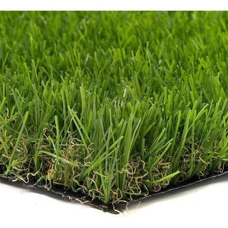 Prato Sintetico Manto Erboso Erba Finta Realistica Giardino 4 Sfumature Di Colore Tappeto Erboso Sintetico Anti UV Atossico Drenante Ideale Per Piscina Terrazzo Aree Giochi Viali (Kit Campione) - immagine 3