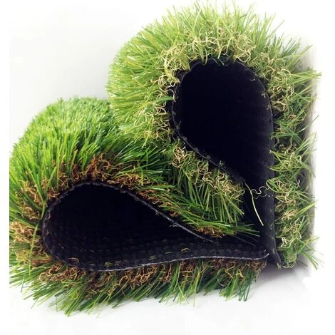 Prato Sintetico Manto Erboso Erba Finta Realistica Giardino 4 Sfumature Di Colore Tappeto Erboso Sintetico Anti UV Atossico Drenante Ideale Per Piscina Terrazzo Aree Giochi Viali (Kit Campione) - immagine 5