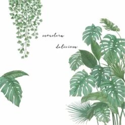 Adesivo Da Parete Per Piante Tropicali 85 X 85 Cm, Adesivi Murali Fai-da-te Con Foglie Di Palma Per Piante Tropicali, Adatti Per Camera Da Letto, Corridoio, Ufficio