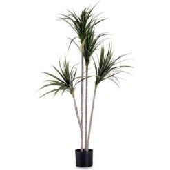 Pianta Decorativa Foglia Stretta Verde Plastica (80 X 140 X 85 Cm)