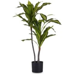 Pianta Decorativa A Foglia Larga Verde Plastica (60 X 90 X 60 Cm)