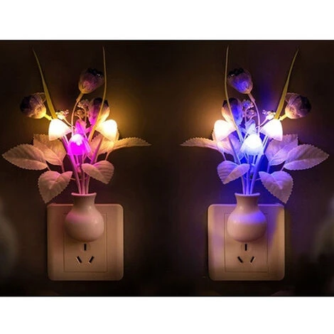 Fiori Di Funghi Decorazione Della Camera Da Letto Senso Di Luce Lampada Da Notte A LED Lampada Da Notte Per La Decorazione Della Casa - immagine 3
