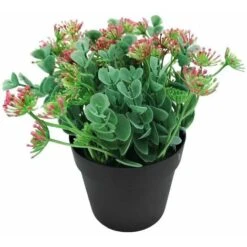 Simulazione Di Piante Acquatiche In Vaso Di Eucalipto Foglie Di Eucalipto Dipinte In Vaso E Piante Verdi (rosa Rossa)