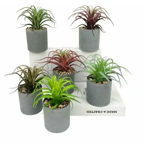 Pianta Artificiale Simulazione Di Fiori Artificiali Pianta Grassa Fresia Pianta In Vaso Simulazione Interna Fiore Decorazione Della Casa Bonsai Ornamenti Pianta Verde Pianta Di Simulazione (Marrone) - immagine 3