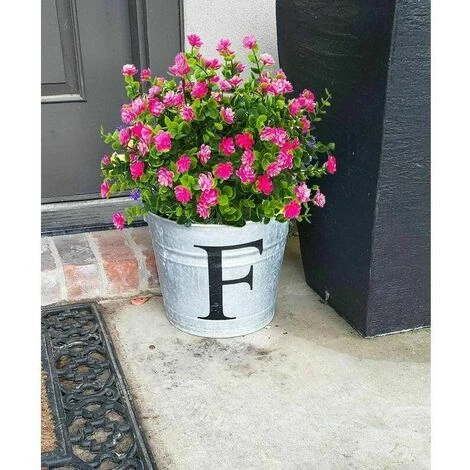 Eucalipto Bouquet Piante Vegetali Fiori Finti Fiore Artificiale 4 Pezzi Eucalipto Resistente Ai Raggi UV Per Interni Per La Decorazione Di Matrimoni All'aperto Home Office Giardino (Loto Rosso) - immagine 2