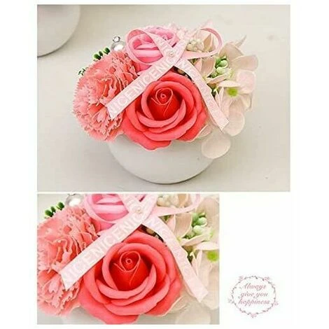 Vaso Da Fiori Artificiale In Vaso Di Plastica - Per Interni Ed Esterni - Decorazione Da Giardino, C - immagine 4