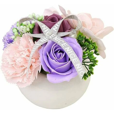 Vaso Da Fiori Artificiale In Vaso Di Plastica - Per Interni Ed Esterni - Decorazione Da Giardino , E