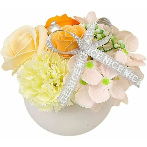 Vaso Da Fiori Artificiale In Vaso Di Plastica - Per Interni Ed Esterni - Decorazione Da Giardino , B - immagine 4