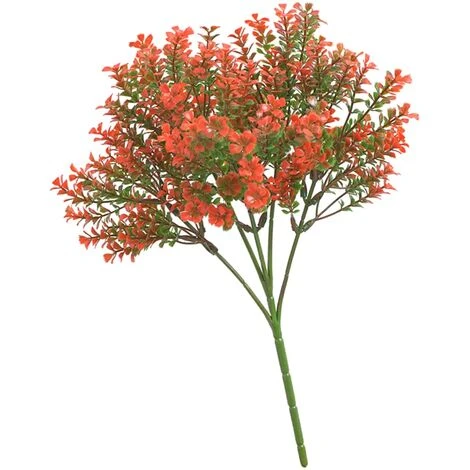 Pezzo Di Ramo Di Una Pianta Artificiale Di Colore Rosso - immagine 3