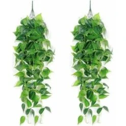 2 Pezzi Pianta Artificiale Pothos Appeso Piante Finte Artificiali Decorazione Pothos Finto Edera Foglia Verde Realistica Per Decorazioni Camera Da Letto Giardino Domestico